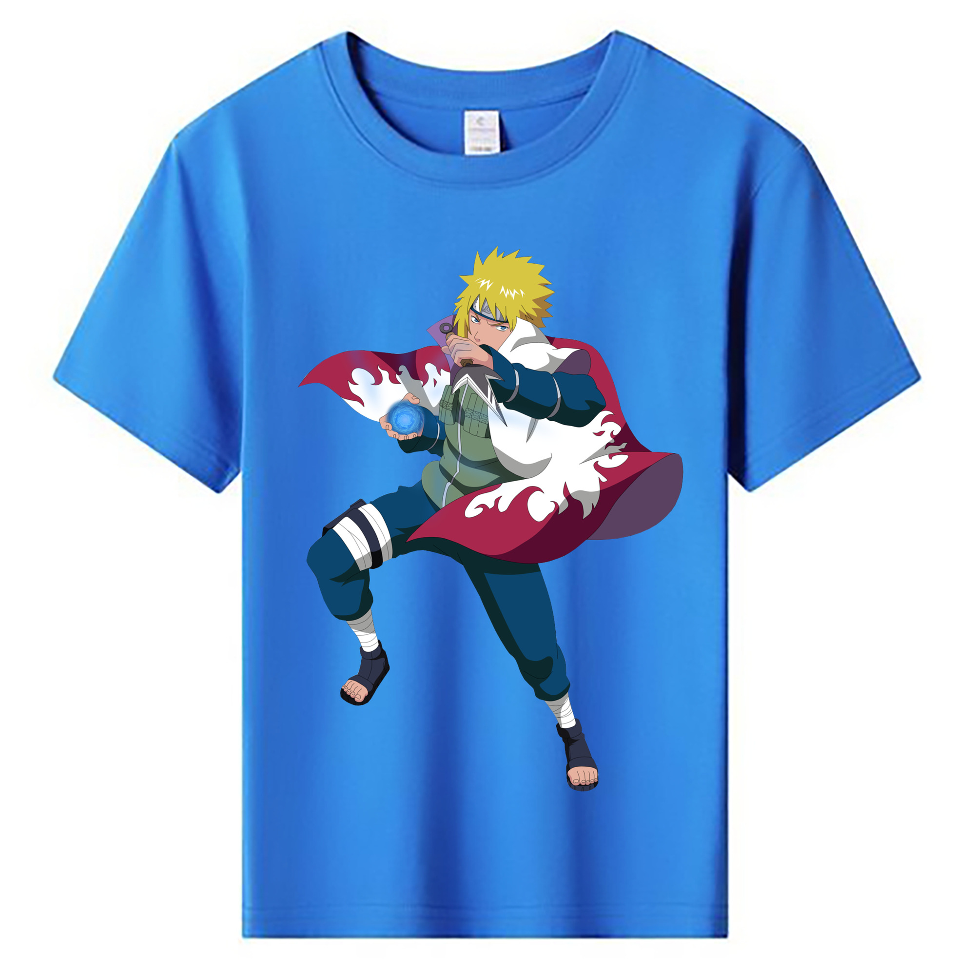 （画像用） NARUTO -ナルト- 波風 ミナト Namikaze Minato 綿100％キッズTシャツ（フロントプリント）